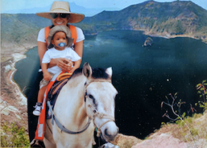 Dawnta and Bryce's donkey ride up the volcano